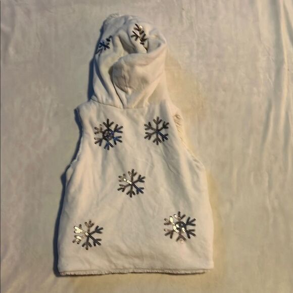 Source Unknown Cream and Silver Quilted Vest - Picture 3 of 3